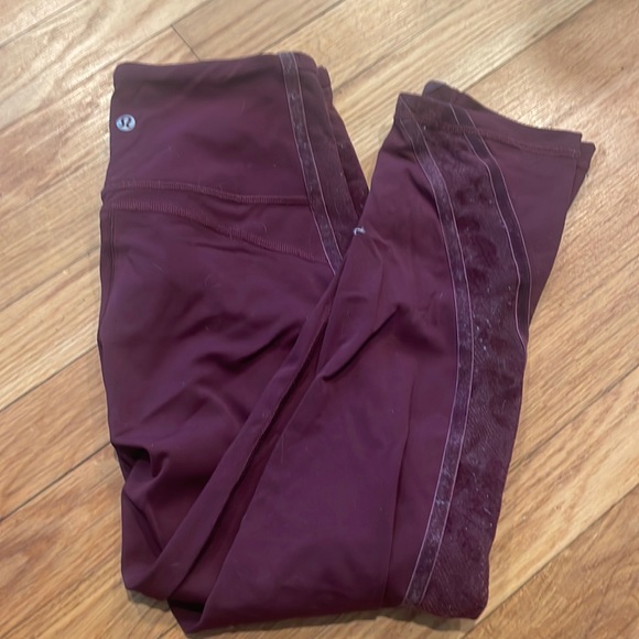 lululemon athletica Pants - Lulu lemon crop leggings maroon